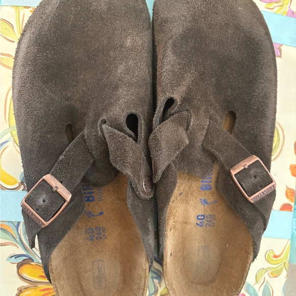 Women's Suede Birkenstock Buckle Sandals - Picture 1 of 4
